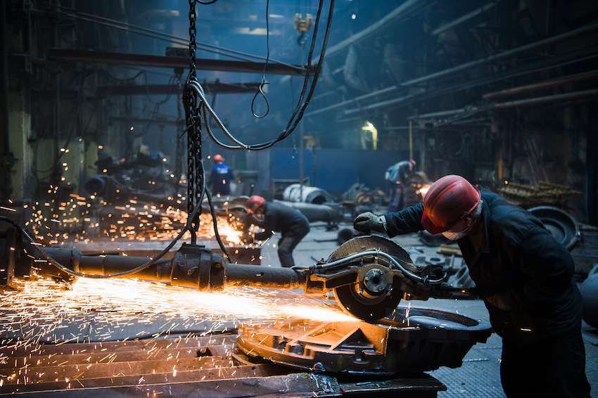 worker welding in dangerous worksites