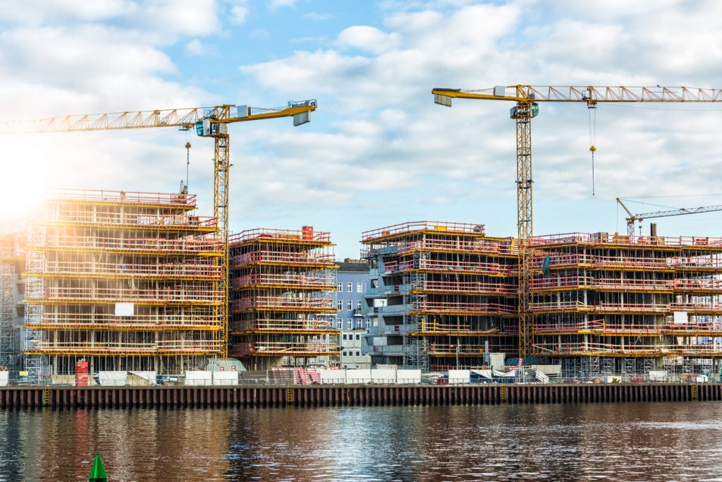 large construction site needing fire protection