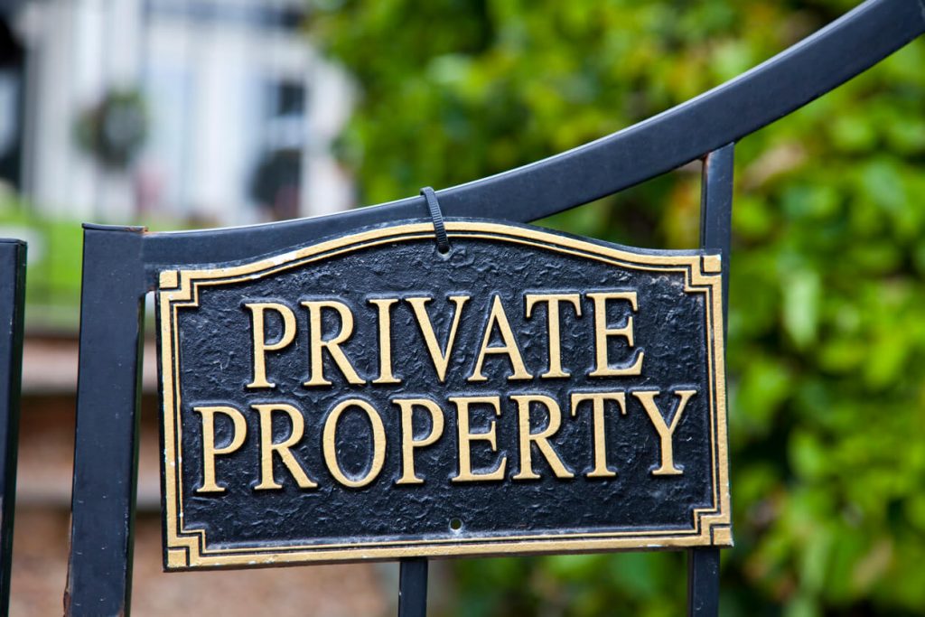 private property sign