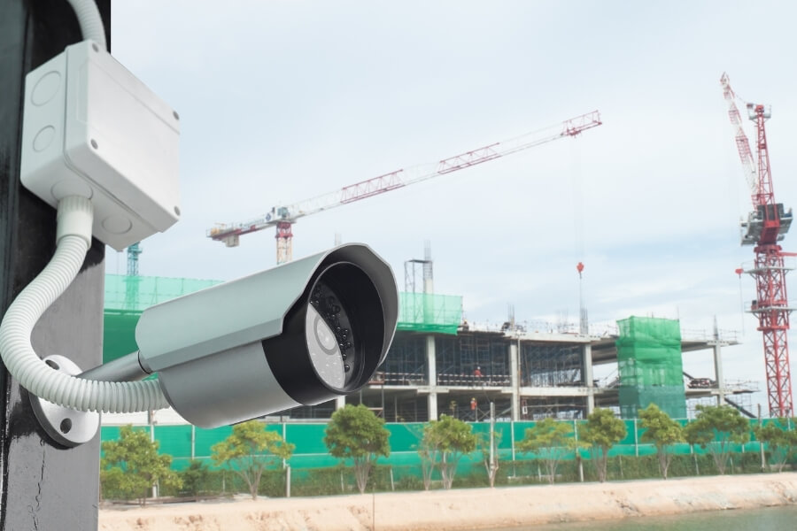 construction site security camera lense