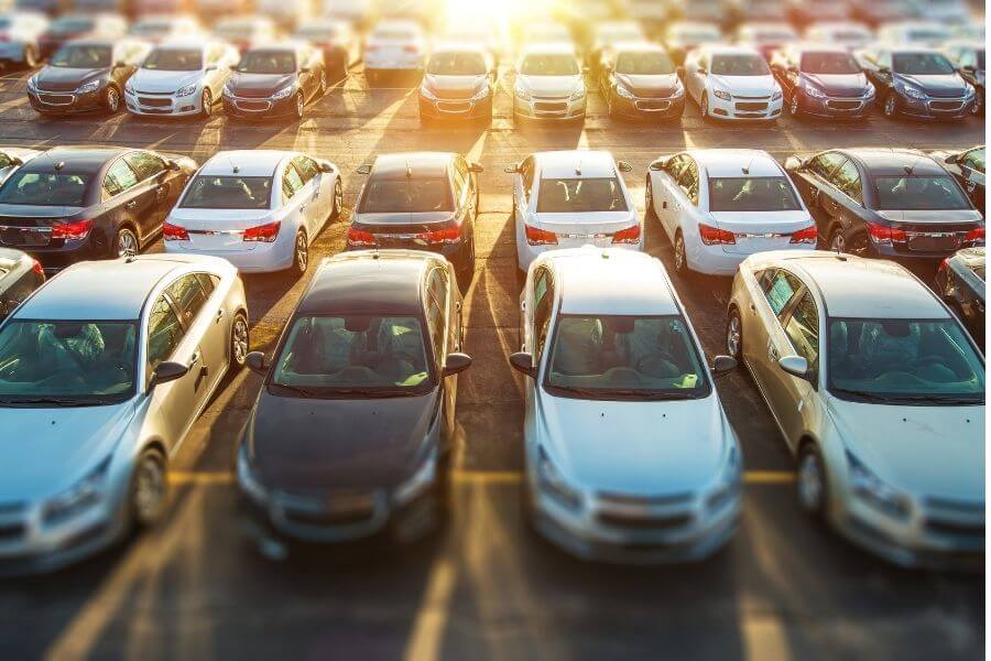 car dealership lot